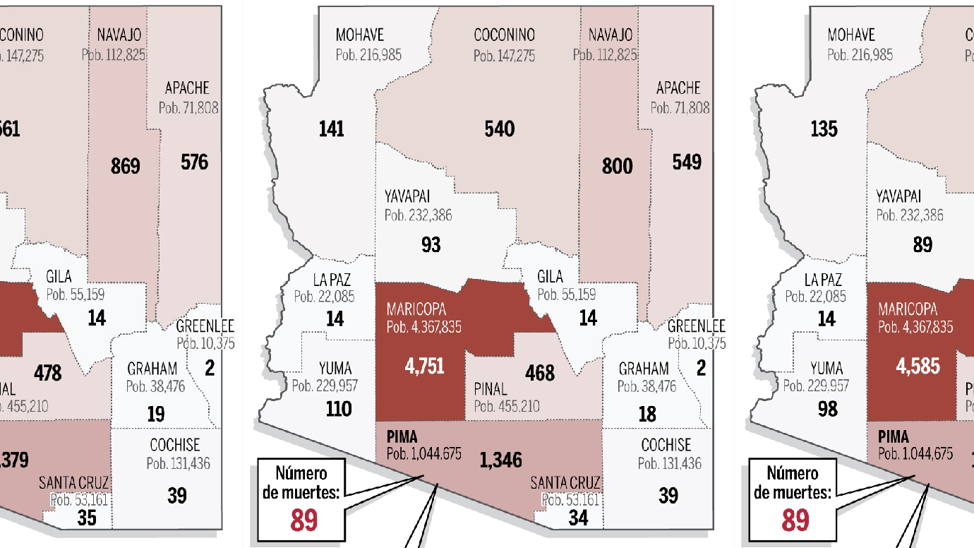 Así ha crecido el coronavirus en los últimos 4 días en Arizona
